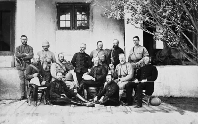 Group Portrait of Soldiers in the 2nd Afghan War, Kooram (1879)